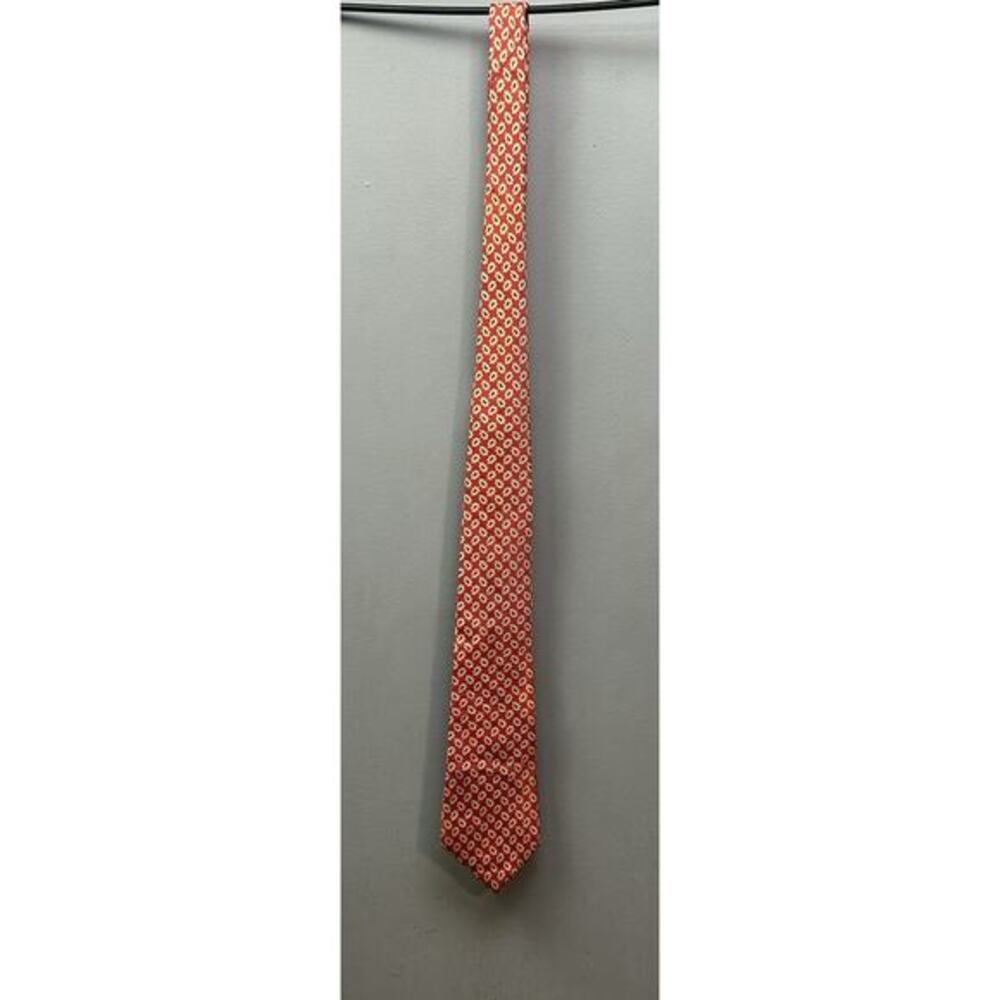 Vintage Chaps Ralph Lauren Necktie Tie Red Paisley Silk Made In Usa Mens